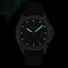 8215 Orologi meccanici automatici di uomini luminosi arabi Dia Natura Silicone Marco di lusso Superio