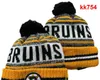 Bruins Beanie Kuzey Amerika Hokey Top Takımı Yan Yama Kış Yün Spor Örgü Şapkas Kafaları