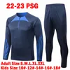 22-23 Darwin voetbalsets Alexander Arnold Season 2022 2023 PSGS Tracksuits Mbappe Kids Men Trainingspak Lange mouw Full Football Soccer Jersey Kit Uniform