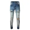 20SS Mens Designer Jeans Distressed Strappato Biker Slim Fit Moto Denim Per Uomo Moda jean Mans Pantaloni pour hommes # 853223E