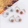 Backs Earrings Megin D Crystal Zircon Lucky Ball Luxury Ear Cuff Pendientes Aretes Stud For Women Girls Fashion Jewellery Friends Gift