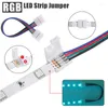 Aydınlatma Aksesuarları 4 Pin Konektörü 10mm Terminal Ekleme L T I ŞEKİL RGB LED şerit Işık Çubuğu Adaptör Kiti Atlama Teli için