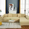 Tampa de cadeira Tampa de sofá elástica de cor pura Euro de canto secional sólido para sofá de sofás sala de estar