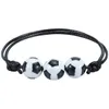 Popular Basketball Baseball Bracelet Pendants Wax Line Woven Tennis Rugby Bracelets For Men And Women Sports Bracelet