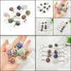 Keychains Natural Stone Quartz Keychain Ring For Women Men Handbag Spring Hangle Car Key Holder Mineral Keyring Jewelry Dhseller2010 Dhums