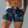 Herrshorts Summer Men's Beach Swimming Trunks Drawstring Elastic Midj Baddräkt Man Plus Size Snabbtorkning Badkläder