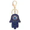 Porte-clés L Evil Eye Porte-clés Bague Hamsa Main de Fatima avec strass en cristal Résine Lucky Nazar Amet Devils Palm Charm Ho Bdesybag Am9Zt