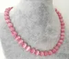 Catene Moda Donna 10mm Natural Pink Opal Gemstone Round Beads Collana 18''