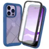 Odporne wstrząsy Clear PC Case Wbudowany ochraniacz ekranu TPU Bumper Rugged Defender Cover dla iPhone 14 Pro Max /iPhone 14/14 Pro 6.1 /14 Plus Case Telefon