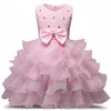 Девушка платья кружевное платье для принцессы цветок 3-8 лет рождения девочка одежда для девочек свадебное вечернее торт Smash Tuler Plate For Girls 220908