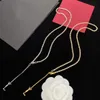 Fashion letter Pendants necklace jewelry for lady Women Party Wedding Lovers gift engagement for Bride with box