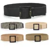 B￤lten kvinnor fl￤tade elastiska b￤lte fyrkantiga knappar bambu sp￤nne tr￤ jade midja ceinture femme