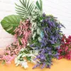 Fleurs décoratives Salon Bouquet Coloré DIY Artisanat Faux Plantes Vigne Fleur Guirlande De Mariage Guirlande Décoration Lavande Artificielle