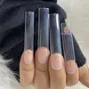 False Nails 3XL Square Straight Long Full Cover Artificial Acrylic Nail Tips Clear Press On Manicure Tool 220908
