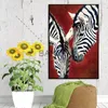 Pittura su tela Poster nordico Zebra Animale Immagini astratte da parete per soggiorno Immagini di decorazioni artistiche scandinave SENZA CORNICE