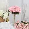 Fleurs décoratives de haute qualité soie artificielle faux vase d'hortensia pour la maison ameublement d'intérieur extérieur jardin décor fournitures de fête de mariage