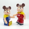 Ny 400% Bearbrick Action Toy Figures Bearbrick Cosplay Peka Milk Girl Collections Medicom Fashion Collection 28cm