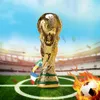 Outros suprimentos de festa de evento 36 cm estatuetas de ouro campe￣o de futebol do mundo mascote mascote da Copa do Mundo Resina Recuerdos de la Copa del mundo Ornamentos 220908