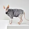 Костюмы для кошек эластичный кост кошки сфинкс наряды осень зима Devon Rex Pet Apparel Утолтая теплая безволосочная одежда для кошек для кошек сфинкс 220908