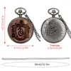 Pocket Watches Classical Men Women Quartz Watch Slim Chain Large Wood Chip Snake Walnut Arabic Numeral Dial Exquisite Pendant Souvenir