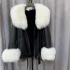 Frauen Pelz Winter Mantel Frauen Echt Kragen Schaffell Gürtel Echtes Leder Jacke Hülse Natürliche Große Weibliche Parka Kleidung