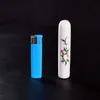 Fumar Cerámica Patrón de colores Hierba seca Tabaco Especias Rapé Snorter Sniffer Botella de almacenamiento Estuche de almacenamiento Sello de silicona portátil Frascos de viaje Titular de cigarrillos