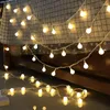 Cuerdas 6M / 3M LED Ball String Lights USB / Batería Flash Navidad Guirnaldas de hadas al aire libre impermeable para fiesta de vacaciones Lámpara de decoración del hogar