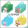 Emballage cadeau Emballage cadeau 12pcs Sacs de Noël Candy Bear Bonhomme de neige Snack Grand sac Drop Livraison 2021 Accueil Jardin Fournitures de fête même DHSPB