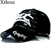 Ball Caps xthree Hats al por mayor Béisbol Hip Hop equipado para hombres Mujeres Gorras Daño de borde curvo 220907