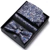 Bow Gines Many Color Brand Nice Dismade Tie Hanky ​​Pocket Squares заполосовые квадраты для запох