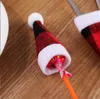 Mini Kerstmuts 3 Maten Mini Buffalo Plaid Santa Hoeden Mini Kerstpop Ambachten Hoed voor Kerstboom Ornamenten Cup Flessen Cover DIY Craft Art Decoratie