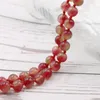 Tour de cou coloré Tourmaline cristal déclaration collier femmes longue chaîne colliers pastèque pierre ronde perlée Jades bijoux 36 "A953