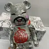 New Action & Toy Figures Bearbrick ACU Silver God of Wealth 400% Recruitment Wealth for Opening Color Box Joint Ring One Issued on Behalf Otherfts