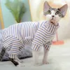 أزياء Cat sphynx ملابس القطن القطن هريرة بذلة الشتاء دافئ S -hoodies لأوبو الهول ديفون روبا بارا Gato 220908