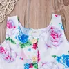 Kledingsets Peuter Kids Baby Girl Floral Tank Dress Match Hoofdband Zomerknop Mouwloze Sundress Bunkkleding