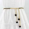 Belts Luxury Belt Women Pearl Waist Chain Dress 2022 Fashion Brand Designer Girls Ceinture Femme