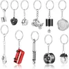 Keychains l auto onderdelen metalen sleutelketen set schattig onderdeel model sleutelhanger voor geliefden sleutels bassen decoratie druppel levering 2022 dhgarden amip0