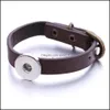 Bracelets de charme PULHA BANDEIRA DE CALARO PU FIXA 18mm Button Snap Charms Jóias de Bala para homens S11 Drop Deliver