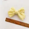 Épingles à cheveux princesse coréenne pour filles, 3 pièces, tissu Simple, nœud Floral, pince à bec de canard, impression à la mode pour enfants, accessoires pour cheveux