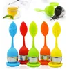 TEA TOOLS SILICONE INFUSER FOOD GRADE BLEAF Silter Rostfritt stål Filter Enhet Lossa Herbal Spice Filter Diffusor kommer med brickor Boutique 908