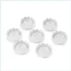 Stand And Racks 100Pcs/Set Eyelash Glue Stand White Tattoo Ink Ring Cup Disposable Permanent Makeup Microblading Pigment Holder Conta Dhpge