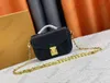 حقيبة سلسلة ميتيس Micro Leather Empreinte - قفل S -lock الأيقوني ، رفرف الجسم الصليب - رسول صغير متعدد الاستخدامات لمحافظ Pochette M81389/90/40780