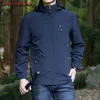 Herrenjacken MANTLCONX Windjacke Wasserdicht Militär Kapuzenmantel Lässige männliche Kleidung Herbst Männer 4XL 220908