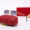 Luxus-Designer-Sonnenbrille für Männer, Frauen, Schlangenbrillenrahmen, quadratisch, randlose Sonnenbrille, klassische Vintage-Brille, Anti-UV-Fahrer, neue Mode-Sonnenbrille