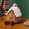 Décorations de Noël Autres fournitures de fête d'événement Pain d'épice Oreiller en peluche en peluche Biscuit au chocolat Maison Forme Décor Coussin Arbre de Noël drôle 220908