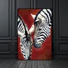 Pittura su tela Poster nordico Zebra Animale Immagini astratte da parete per soggiorno Immagini di decorazioni artistiche scandinave SENZA CORNICE