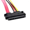 Computerkabels CYSM CY SATA III 3.0 7 15 22 PIN MANNEN TO VROUWEN DATA -VEREERBREIDING KABEL 30 cm rode kleur