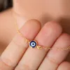 Simple Evil Eye Thin Pendant Women Necklace Fashion Gold Choker Chain