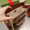 Sacs à bandoulière de concepteur en bambou de haute qualité fourre-tout en toile flammée chaîne de matériel de luxe pour femmes en cuir véritable Shopping bandoulière classiques pochette