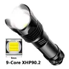 Ceholyd lanterna LED mais brilhante LED USB Recarregável XHP100 Power Power Battery Flash Luz de alumínio Tocha zoomável J220713